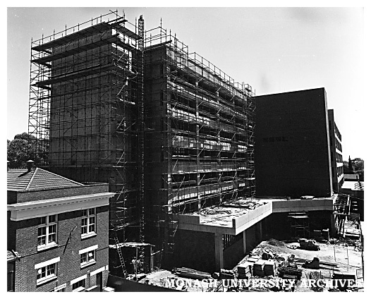 Construction of C Block, Chisholm Institute of Technology, Railway Avenue, Caulfield