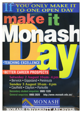 Poster for Monash Day