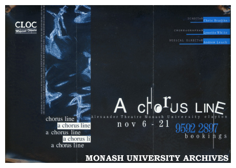 Poster for 'A Chorus Line' - a CLOC Musical Theatre production.
