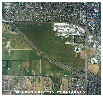 Aerial view of Monash University Berwick campus.