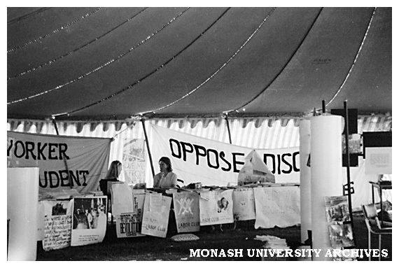 Labor Club stall at Orientation Week