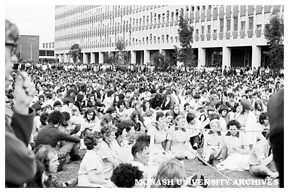 Student protest rally in Forum