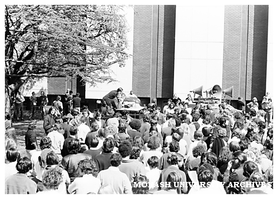 Student protest rally in Forum