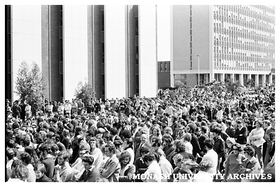 Student protest rally in Forum