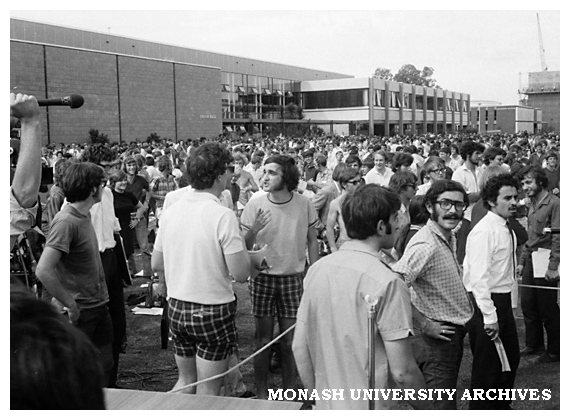 Student protest rally in Forum