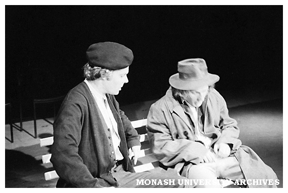 Justin Shortall and Henrie Ellis in Monash Players performance