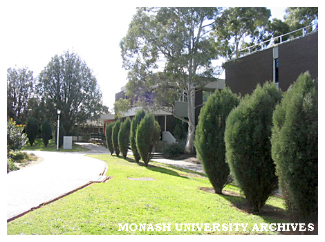 Garden in front of Administration buildings 3C and 3D.
