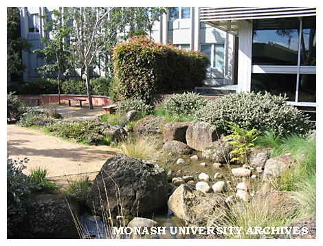 Watercourse and garden behind Administration building 3D