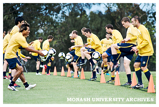 Socceroos training at Monash