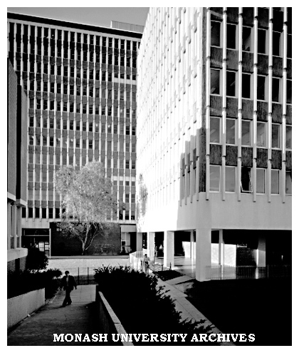 Menzies building with South wing (right) and Law building (left)