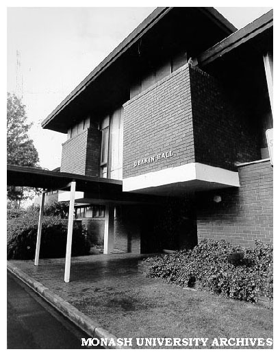 Front entrance, Deakin Hall