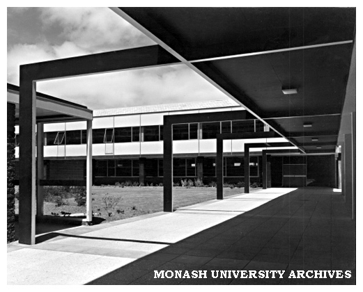 Walkway in engineering courtyard