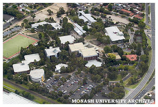 Aerial view of Monash University Peninsula campus
