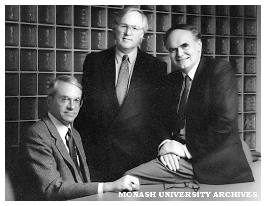 Professors Merle Ricklefs, Graeme Davison and Bill Kent from the School of Historical Studies