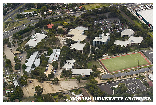 Aerial view of Monash University Peninsula campus
