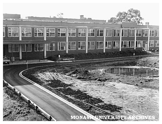 Site of Botany systems garden with Senior Zoology in background