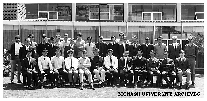 Civil Engineering final year students and staff 1968