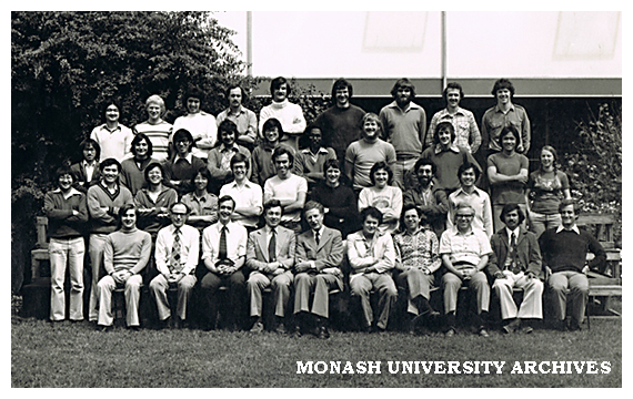 Final year Mechanical Engineering students and staff 1977