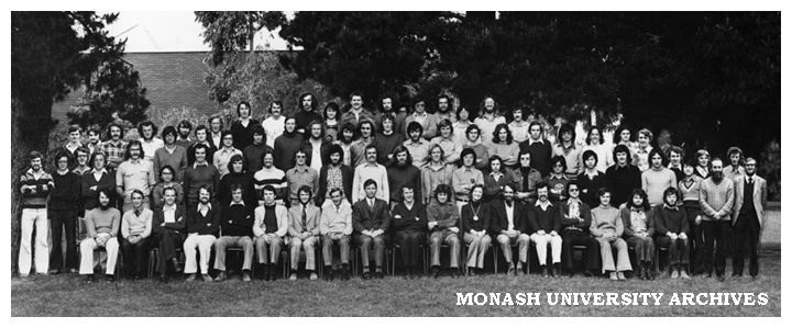 Civil Engineering 4th year students and staff 1975