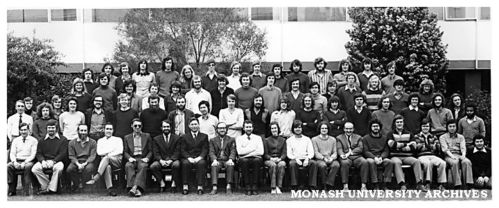 Civil Engineering 4th year students and staff 1973