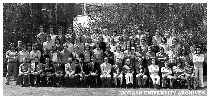 Civil Engineering final year students and staff 1976