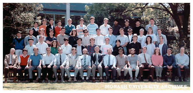 Civil Engineering 4th year students and staff 1989
