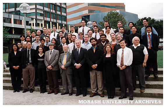 Civil Engineering 4th year students and staff at Caulfield 1998