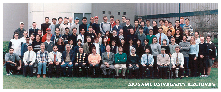 Civil Engineering 4th year students and staff at Clayton 1999