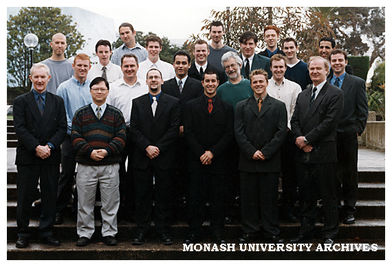 Civil Engineering 4th year students and staff at Caulfield 2000