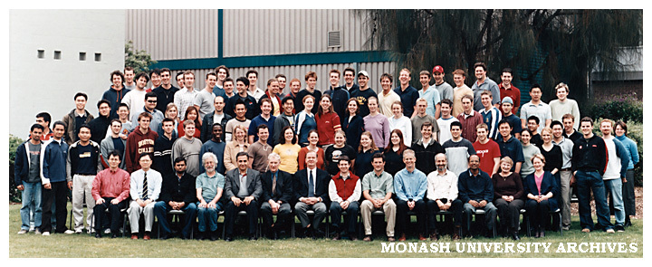Civil Engineering 4th year students and staff 2002
