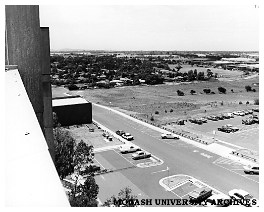 Raised view from Rusden State College looking south-east
