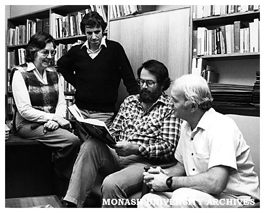 Historians of education Dr Ailsa Thomson Zainu'ddin (left), Professor Richard Selleck, Dr Andrew Spaull and Dr Martin Sullivan