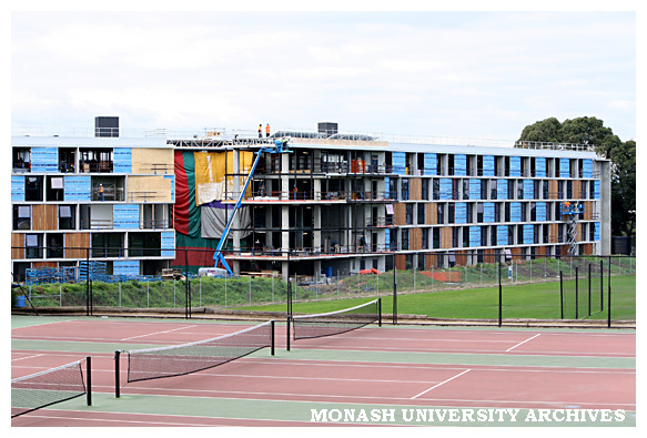 Construction of student residences at Clayton campus