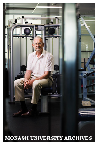 Dr Bob Birrell, Reader in Sociology, at the Clayton campus gym.