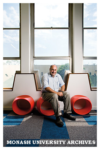 Dr Nick Economou, lecturer in the School of Political and Social Inquiry in the Menzies building