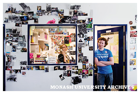 2007 co-editor Dara Conduit (left) and writer Kieran Fitzgerald at the offices of Lot's Wife.