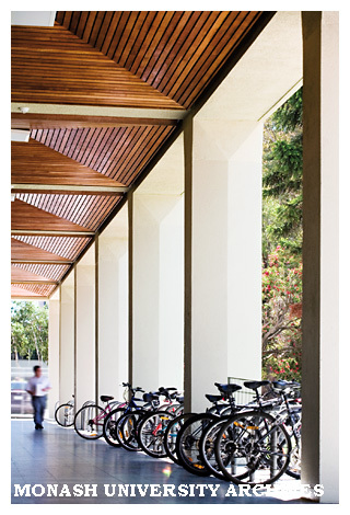 Menzies building covered walkway.