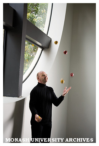 Mathematics lecturer Dr Burkard Polster who has authored the book 'The Mathematics of Juggling'