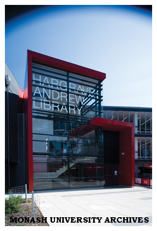Entrance to Hargrave-Andrew library
