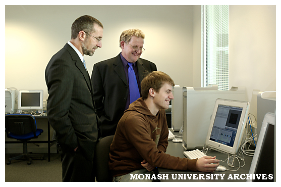 Professor Ron Weber, Dean of Information Technology, at opening of Multimedia Centre at Berwick campus