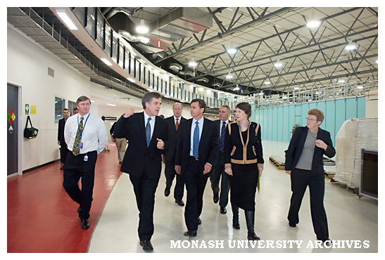 New Zealand Prime Minister Helen Clark visiting the Australian Synchrotron