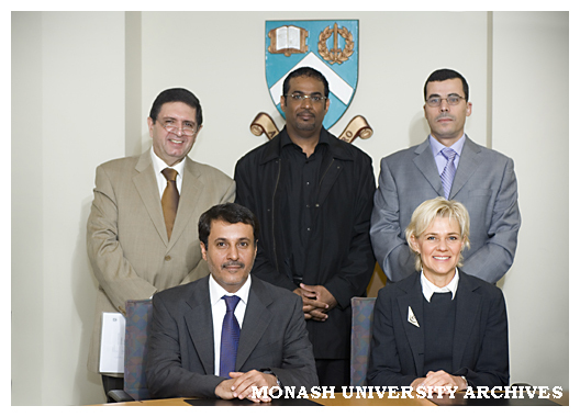 Members of the Abu Dhabi Investment Authority (ADIA) delegation with Deputy Vice Chancellor (International) Stephanie Fahey and Dr Nizar Farjou