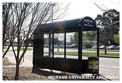 Bus stop at Berwick campus