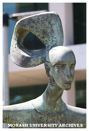 Sculpture in garden at Caulfield campus