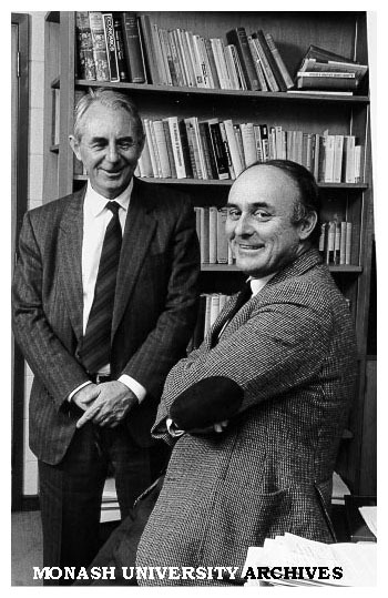 Professors Gus Sinclair and Allan Fels from Faculty of Economics and Politics