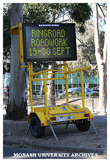 Roadworks on Clayton campus Ring Road