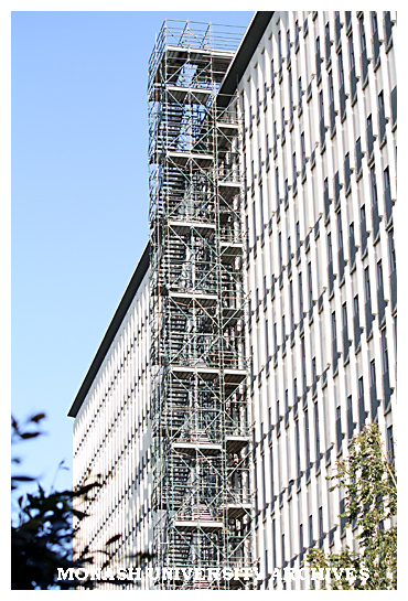 Construction of lifts on Menzies building, Clayton campus
