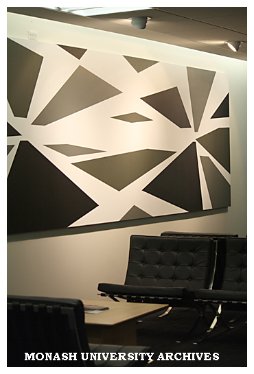 Foyer of Administrtion building 3a, with artwork by Stephen Bram