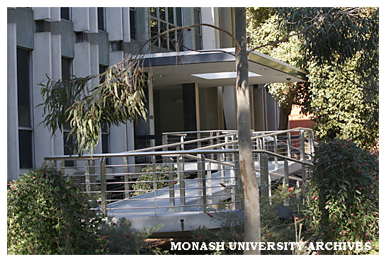 Entrance to Administration building, Clayton campus
