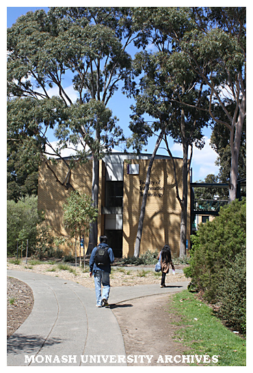 Footpaths past Faculty of Information Technology building (63), Clayton campus
